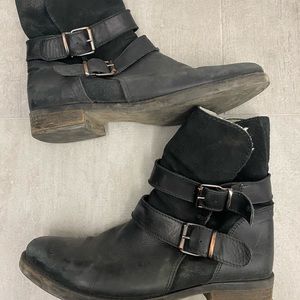 Aldo leather and suede booties